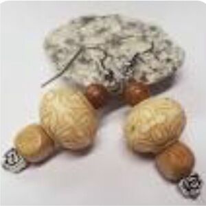 Wooden Drop Earrings